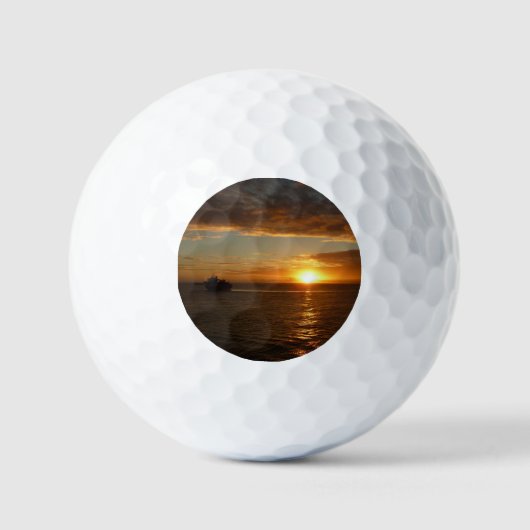 Balles De Golf Coucher de soleil sur la mer II (Recto)