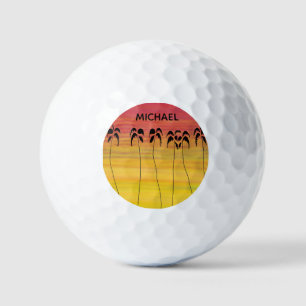 Balles De Golf Coucher de soleil tropical magnifique