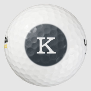 Balles De Golf Couleur du Cool d'ardoise monogramme coordonnée