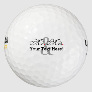 Balles De Golf Couleur personnalisée Mr et Mrs Plus