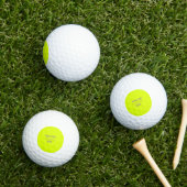 Balles De Golf couleur solide jaune fluorescent - votre logo (Herbe in situ)