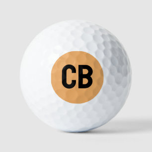 Balles De Golf Couleur tendance Soft Orange Monogram Golf Balls