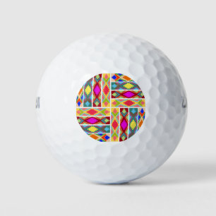 Balles De Golf Couleurs ethniques