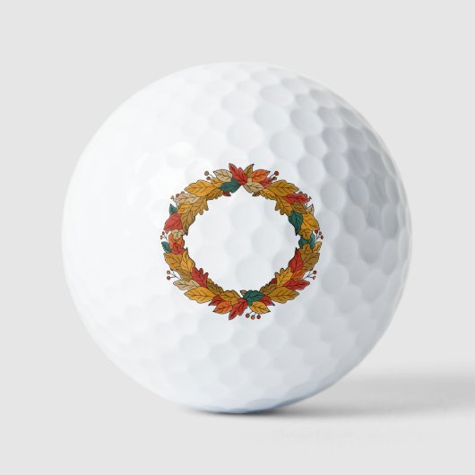 Balles De Golf Couronne de feuilles d'automne (Recto)
