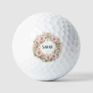 Balles De Golf couronne de golf de fleurs vintage personnalisée