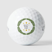 Balles de golf Couronne de Noël - Cadeau personnal (Recto)