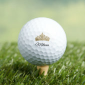 Balles De Golf Couronne d'or et nom personnalisé joli (T-shirt Insitu)