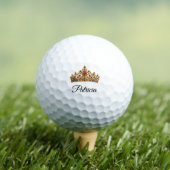 Balles De Golf Couronne en or jolie et nom personnalisé (T-shirt Insitu)