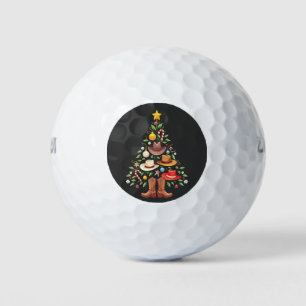 Balles De Golf Cowboy Western Christmas Tree Père Noël