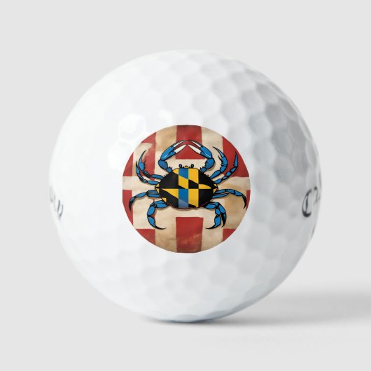 Balles De Golf Crabe bleu du Maryland (Recto)