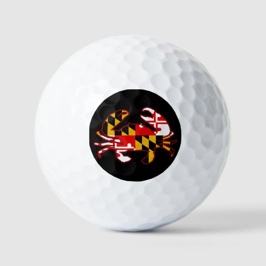 Balles De Golf Crabe du drapeau du Maryland (Recto)