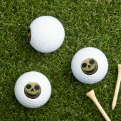 Balles De Golf Cracké déplaisant Smiley Crack (Herbe in situ)