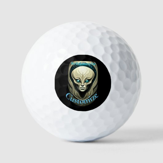 Balles De Golf Crâne Alien Tête Thunder_Cove (Recto)