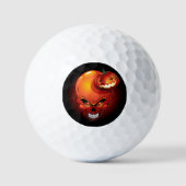 Balles De Golf Crâne d'Halloween et Citrouille (Recto)