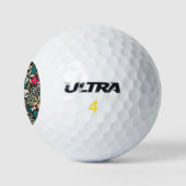 Balles De Golf Crâne en fleurs (Logo)