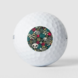 Balles De Golf Crâne en fleurs