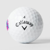 Balles De Golf Crâne floral en style Vaporwave (Logo)