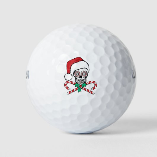 Balles De Golf Crâne sucre Père Noël (Devant)
