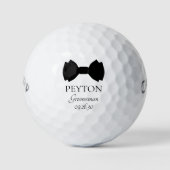 Balles De Golf Cravate Groomsman Black Bow (Devant)