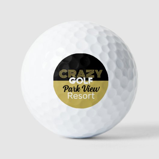 Balles De Golf Crazy Golf Slogan, Mini Golf Course (Recto)