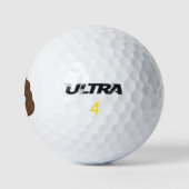 Balles De Golf Crazy Silly Brown Poop Emoji (Logo)