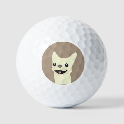 Balles De Golf Cream French Bulldog, Warm Taupe (Recto)