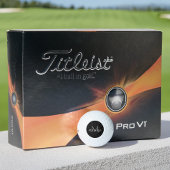 Balles De Golf Create Monogram Name Initial Elegant Black