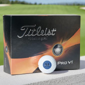 Balles De Golf Create Monogram Name Initial Elegant Blue