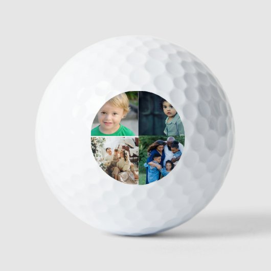 Balles De Golf Create Your Own 4 Photo Collage (Recto)
