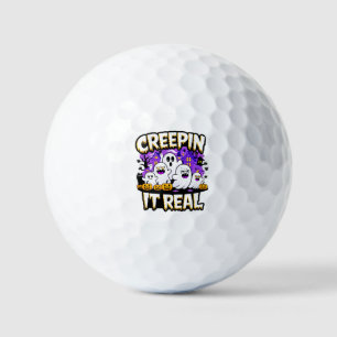 Balles De Golf Creepin'It Real   Éffrayant Halloween Design Fun
