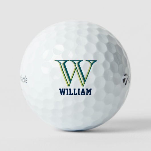 Balles De Golf Créez votre monogramme personnalisé de marque (Recto)