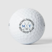 Balles De Golf Créez votre propre meilleur monogramme de golfeur (Devant)
