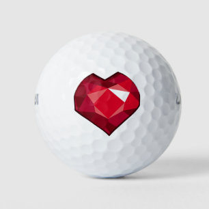 Balles De Golf Cristal rouge