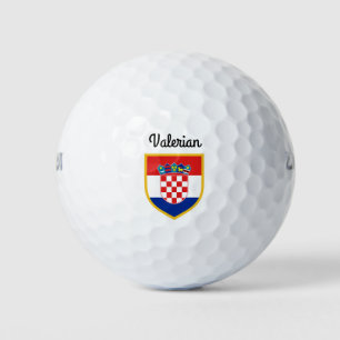 Balles De Golf Croatia Flag Personalized