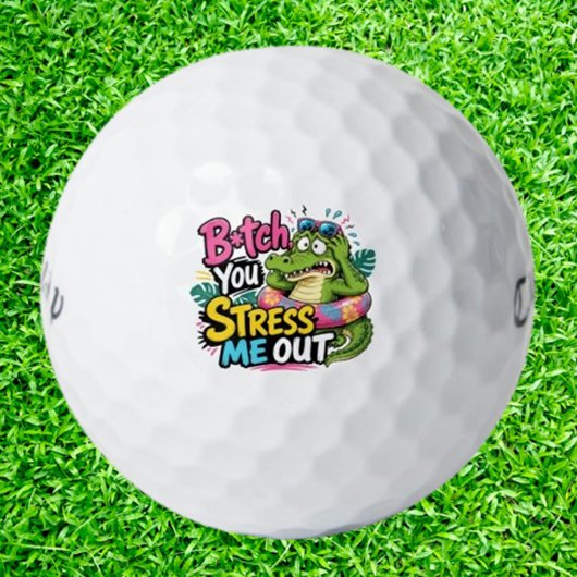 Balles De Golf Crocodile d'été drôle et stressé