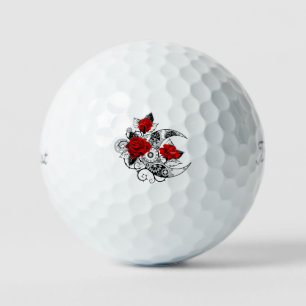 Balles De Golf Croissant Mécanique avec Roses Rouges