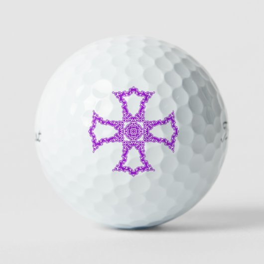 Balles De Golf Croix chrétienne rose (Recto)