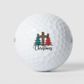 Balles De Golf Croix de léopard Arbres de Noël Chrétiens (Devant)