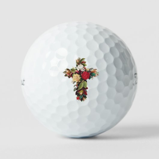 Balles De Golf Croix de Rose (Recto)
