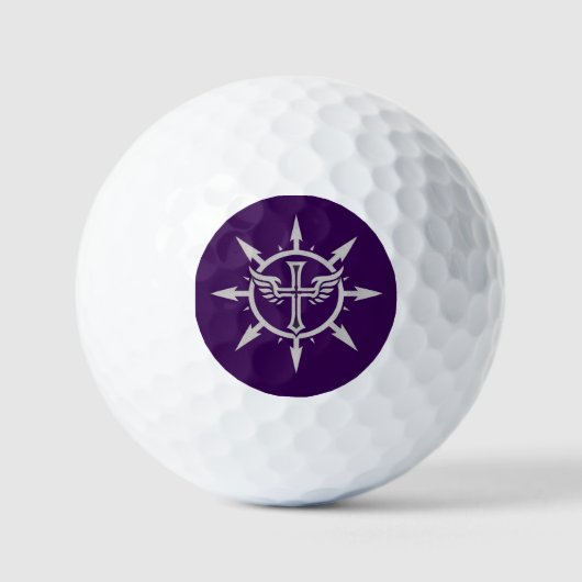 Balles De Golf "Cross and Wings Emblem" Golf Balls (Recto)