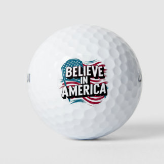 Balles De Golf "Croyez en l'Amérique Patriotic Golf Ball"