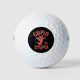 Balles De Golf Cupid est stupide drôle de la Saint-Valentin