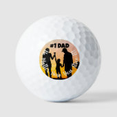 Balles De Golf Custom #1 Dad Gift For Fathers Titleist Pro V1 (Recto)