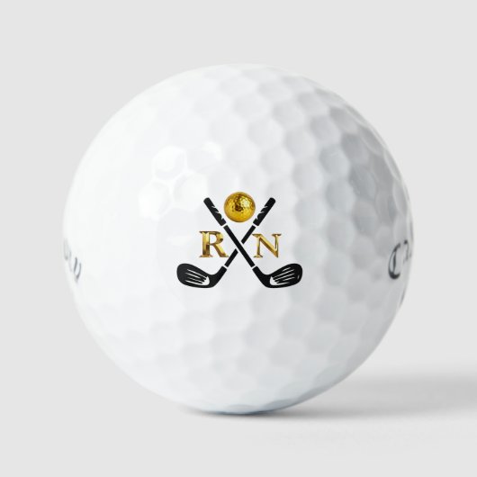 Balles De Golf Custom Create Your Own Golf Theme Monogrammed Ball (Recto)