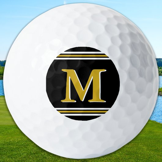 Balles De Golf Custom Elegant Monogram Golfer Personalized