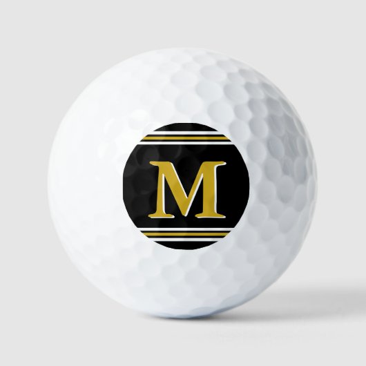 Balles De Golf Custom Elegant Monogram Golfer Personalized (Recto)