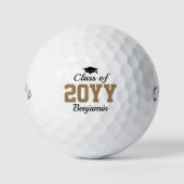 Balles De Golf Custom Gold Class of 2026 Personalized Graduation (Devant)