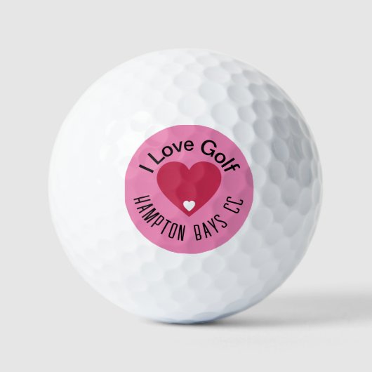Balles De Golf Custom "Heart Swing" Valentine's Day Golf Ball (Recto)