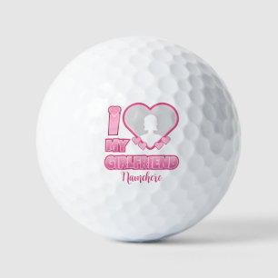 Balles De Golf Custom I Love My Girlfriend - Ajouter photo et nom