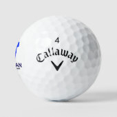 Balles De Golf Custom K Initial - Golfer Mark - Blue  (Logo)